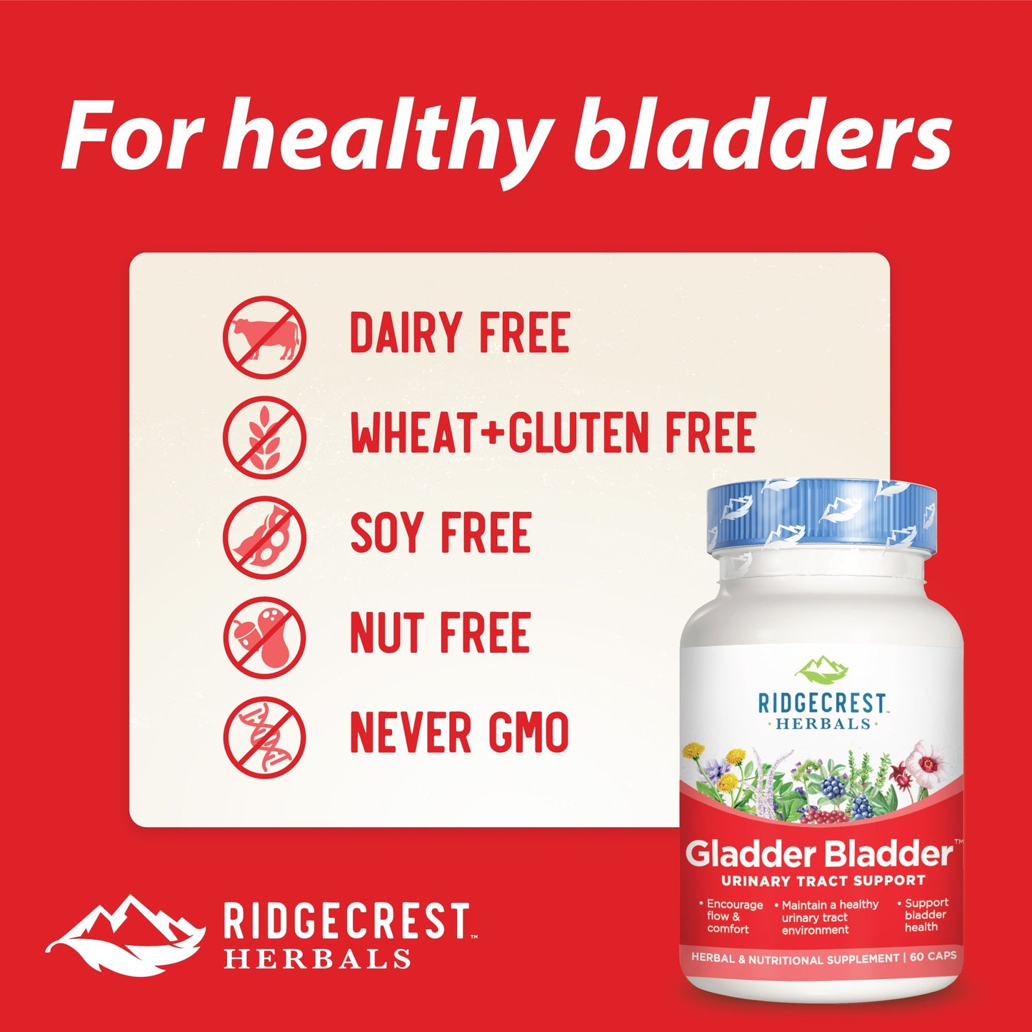 RidgeCrest Herbals Gladder Bladder Product Features